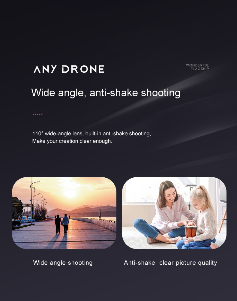 K04 Drone, wide angle, anti-shake shooting 110" wide-angle lens,