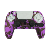 Coque de protection fine en silicone et caoutchouc pour manette PS5 Dualshock 5, impression par transfert d'eau, prête à être expédiée