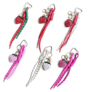 Portachiavi con strass a forma di fragola, 2 per colore, 600 pezzi, Rif. 48349 - Product Image 2