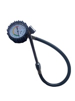 Pistolet de gonflage pneumatique en acier inoxydable avec manomètre et joint en caoutchouc nitrile-butadiène