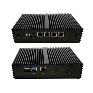 QOTOM Firewall Fanless Mini PC Q710G4、QuadコアコンピュータhardwardJ3455 AES-NI 4 Gigabit LAN POE WIFI Router Mini Computer