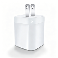 Chargeur rapide GaN double port 35W avec PD 3.0 QC2.0/QC3.0, protection OTP, ignifuge, pour écouteurs et téléphones portables, ports USB Type-C