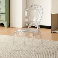 Vente directe usine : Chaise en plastique transparente de qualité supérieure avec dossier couronne pour événements d'enfants, fêtes, parcs et banquets