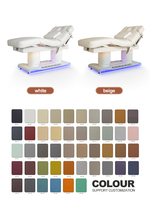 Table de massage électrique pliable en bois de luxe avec mousse à mémoire de forme chauffante pour spa, salon, usage extérieur et sous-sol