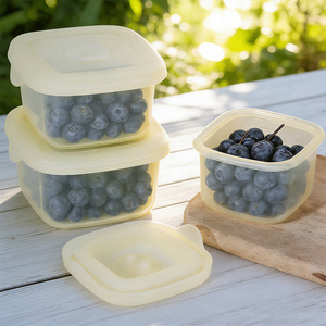 Contenedor Cuadrado de Silicona para Almacenamiento de Alimentos con Tapa para Conservar la Frescura y Uso en Exteriores - Product Image 1