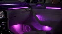 Kit d'éclairage ambiant dynamique style carbone/bois pour Volkswagen Passat B8 2015-2022, accessoires d'éclairage intérieur de voiture