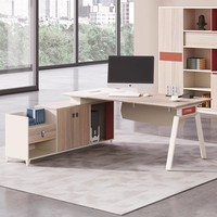 Ensemble bureau et chaise de direction moderne et simple, pour une personne, qualité commerciale, PVC, quincaillerie de haute qualité, mobilier de bureau