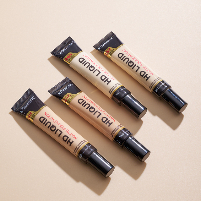KORMESIC Private Label Custom OEM Wholesale 30g Full Cover Long Lasting Waterproof Makeup Lightweight HD Liquid Foundation