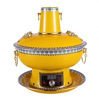 Cloisonné-Kupfer-Topf, traditionelles chinesisches Design, ohne Griff, mit Deckel, für den Haushalt