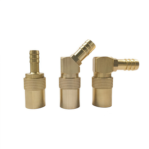 미국 플로우 쓰루 타입 소켓 스트레이트 지피타이트 몰드 커플링 오픈 플로우 퀵 커플러 호스 바브 커넥터 황동 파이프 피팅 - Product Image 1