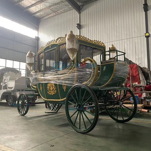 Charrette royale électrique en fer Zhenda, chariot de chevaux, wagon de chevaux pour visites royales, véhicule de mariage, origine Henan - Product Image 1