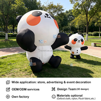 Modèle de panda gonflable géant mignon, mascotte de panda gonflable personnalisée pour centre commercial, parc, événement, publicité extérieure, décoration