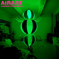 Ballons gonflables pour la décoration d'événements festifs, boule décorative gonflable avec éclairage LED pour suspension