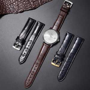 Bracelet de montre en cuir d'alligator compatible avec Omega De <span class=keywords><strong>Ville</strong></span> Seamaster Speedmaster Constellation, bracelet de remplacement original - Product Image 4
