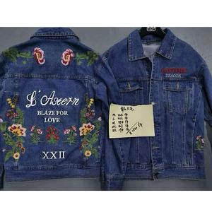 GZY Custom Male Wear Boyfriend Denim Coat Hombres Jeans desgastados Chaqueta Oem al por mayor - Product Image 2