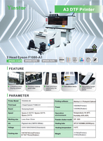 Imprimante DTF A3 automatique pour t-shirts, machine d'impression textile avec têtes XP600/i3200 et agitateur de poudre