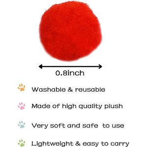 Pet Show 20Pcs 1.5 Inch Plush Cat Toy Balls Soft Pompon Kitten Interactive Play Quiet Indoor Cats Favorite - Product Image 3