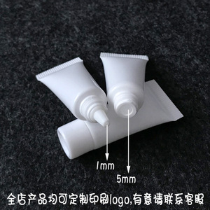 Tube cosmétique blanc personnalisé avec logo, 10 ml et 5 ml, avec embout applicateur, vide, pour crème anti-acné, crème pour éliminer les cicatrices, emballage en tube PE. - Product Image 5