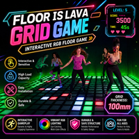 Système de jeu interactif à LED pour sol, tuiles de jeu lumineuses RGB 30x30cm pour aire de jeux intérieure, parc d'arcade, parc de trampolines