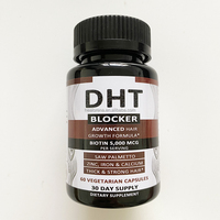 Complément Alimentaire Bloqueur de DHT à Marque Privée avec Logo Personnalisé, Capsules Végétaliennes pour Cheveux, Peau et Ongles, Multivitamines, Capsules de Biotine