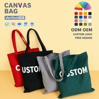 Ensemble de sacs fourre-tout en toile personnalisés, quatre couleurs : rouge, noir, gris, vert, écologiques, réutilisables, en coton, pour les courses