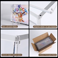 Boîte de rangement magnétique transparente résistante aux UV en acrylique ETB en gros pour collectionneur de cartes TCG