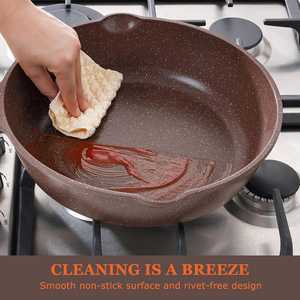 High Quality Ceramic Nonstick Die Cast Aluminium Bakelite Handle Oven Safe 4-5L Capacity Gas & Induction Frying <b>Pan</b> - Product Image 4