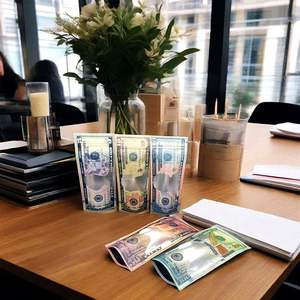 Sacchetti Mylar con Motivo a Simbolo del Dollaro 3,5g, Antiodore con Chiusura a Zip e Manico Flexiloop, Riciclabili, Personalizzabili - Product Image 1