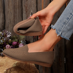 Nuove Scarpe Basse da Donna in Maglia Flyknit, Scarpe Casual da Lavoro in Rete Liscia con Tacco Basso - Product Image 3