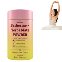 OEM ODM Vente en gros Berberine Plus Yerba Mate en poudre en stick, soutien intestinal unique, stimulant d'énergie, complément alimentaire naturel pour adultes