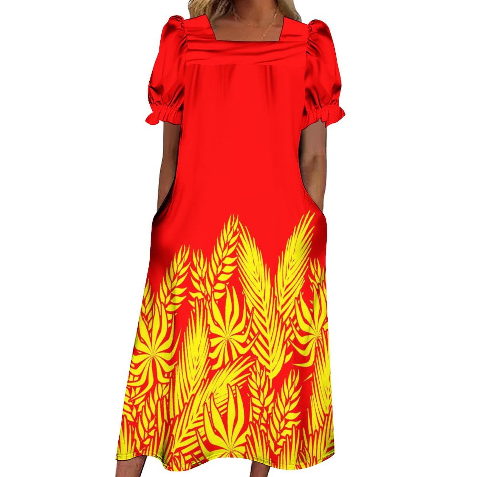 mumu dresses for women MAXMODA Women's House Dress V Neck Pleated Night Shirts Causal Short Sleeve Soft Knee Length Sleep Dress Floral Print at Amazon Women's Clothing store seam pockets Approx Kaftan Dresses for Women Plus
