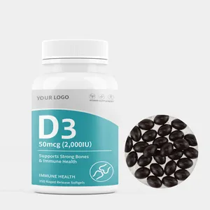 Odm Oem vitamina D3 K2 50000 Ui compresse Softgel capsule Softgel di vitamina di calcio integratori di vitamine