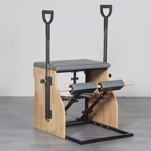 Thép wunda ghế tập thể dục trong nhà 4 lò xo cơ sở thép wunda ổn định Trắng Maple gỗ Yoga Pilates Combo ghế với xử lý - Product Image 2