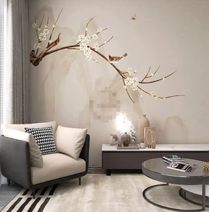 Style ancien Fleurs et oiseaux Nouveau style chinois Fond d'écran <span class=keywords><strong>TV</strong></span> Papier peint Salon Chambre à coucher Murale - Product Image 1
