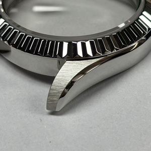 Chất lượng cao 41mm tùy chỉnh 316L thép không gỉ cơ khí trường hợp đồng hồ lồi Tinh thể thủy tinh khoáng tương thích sw300 phong trào - Product Image 4