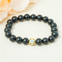 Perles d'espacement d'yeux de 8mm, perles en laiton de Zircon, fabrication de bijoux, Bracelet plaqué or, perles rondes pour bricolage, entretoise époxy