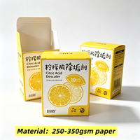 Boîte en carton pliable écologique et recyclable avec logo personnalisé, revêtement UV, gaufrage, pour emballage de nettoyant pour citrons, type tuck-end