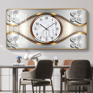 Horloge murale moderne en porcelaine avec impression Ramadan musulman, motifs argent et or, <span class=keywords><strong>calligraphie</strong></span> islamique, vente en gros - Product Image 2