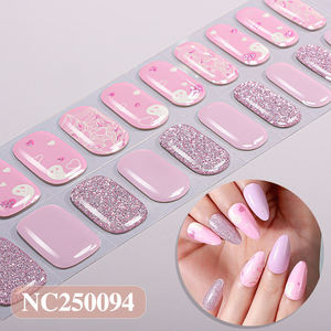 Tiras de <span class=keywords><strong>Uñas</strong></span> de Gel Semicuradas, Requiere Lámpara UV, 20 Piezas, Envolturas para <span class=keywords><strong>Uñas</strong></span>, Manicura Francesa, Tiras de Esmalte de Gel, Pegatinas para <span class=keywords><strong>Uñas</strong></span> de Halloween - Product Image 1