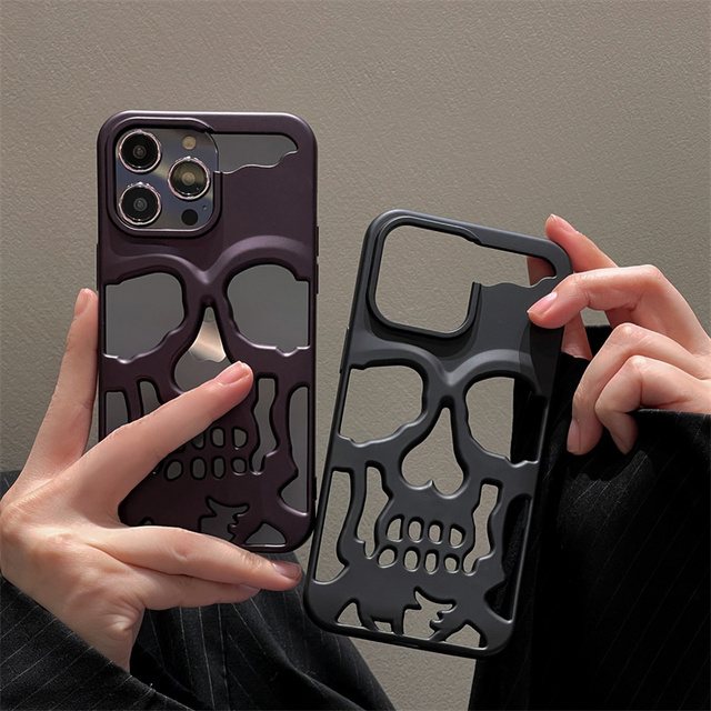 Fashion Frosted Skeleton Stylish Phone case for IPhone16pro 14promax Fall protection case 13 12 11 Creative 15promax 16max