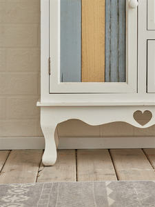 باب متأرجح واحد صغير معاد تدويره من الصنوبر ونصف الارتفاع مع رف قابل للتعديل مع 3 أدراج - Product Image 2