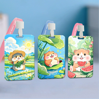 Cordons de cou anti-perte personnalisés pour campus, motif animaux de compagnie (chats et chiens) de dessin animé, avec porte-badge d'identification et accessoires