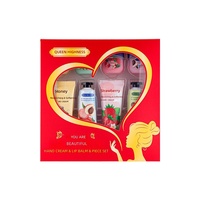 QUEEN HIGHNESS Home Portable Orange Blossom Lip Mask Hand Cream 8-Piece Set Moisturizing Hydrating Anti-Crack for Mixed Skin