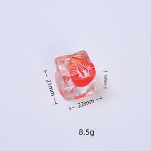 Giocattolo Trasparente a Forma di Cubetto di Ghiaccio con Frutta, Vendita Diretta dalla Fabbrica, Accessori Decorativi in Resina all'Ingrosso - Product Image 6