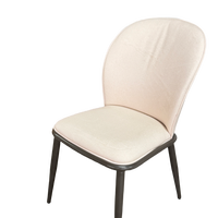 Vente en gros de chaise de salle à manger de style moderne siège en cuir PU pied en métal