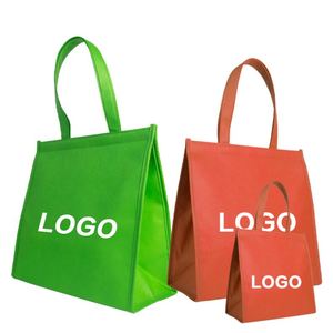Custom Printed Portable Non Woven Waterproof Insulated Tote Bag Thermal Lunch Cooler - Product Image 2
