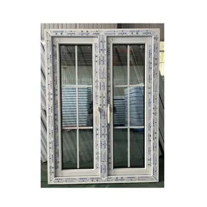 Manufacturing Suppliers Upvc Hurricane Storm Pvc Double Casement Windows