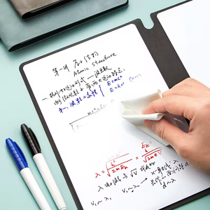 A4 draagbaar herschrijfbaar whiteboard mini whiteboard met standaard, stift en doekje - Product Image 4