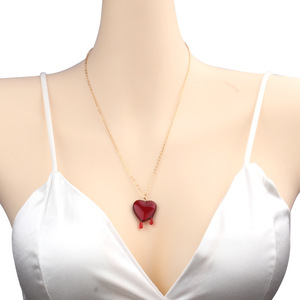 Heart Shaped Pendant Necklace Zinc Alloy Themed Party Jewelry Yiwu Origin - Product Image 1