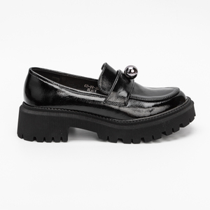 Wholesale New Designer Formal Ladies <strong>Black</strong> Oxford Office Casual Cute Slip-On Flat Loafers <strong>Brogues</strong> Shoes for <strong>Women</strong> - Product Image 2